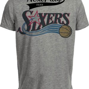 Philadelphia 76ers Retro Basketball 1998 Artwork Heather Gray Sublimated T-Shirt