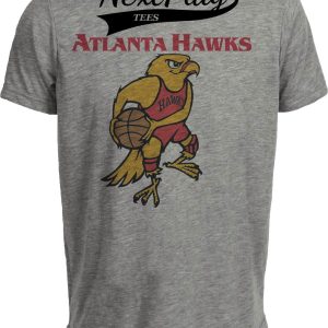 Atlanta Hawks Retro Basketball 1968 Artwork Heather Gray Sublimated T-Shirt