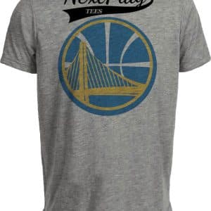 Golden State Warriors Retro Basketball Circle Artwork Heather Gray Sublimated T-Shirt
