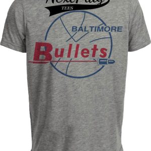 Baltimore Bullets Retro Basketball 1963 Artwork Heather Gray Sublimated T-Shirt