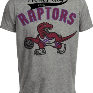 Toronto Raptors Retro Basketball 1996 Artwork Heather Gray Sublimated T-Shirt