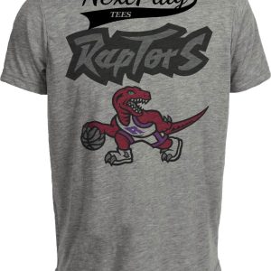 Toronto Raptors Retro Basketball Promo 1994 Artwork Heather Gray Sublimated T-Shirt