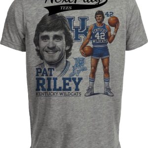 Kentucky Wildcats Pat Riley Exclusive Retro Basketball 1965 Artwork Heather Gray Sublimated T-Shirt