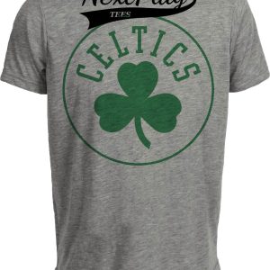 Boston Celtics Retro Basketball 1982 Artwork Heather Gray Sublimated T-Shirt