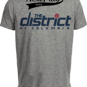 Washington Wizards Retro Basketball The District Artwork Heather Gray Sublimated T-Shirt
