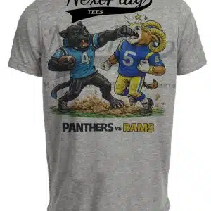 Carolina Panthers vs. Los Angeles Rams Rivals Football Gray Sublimated T-Shirt