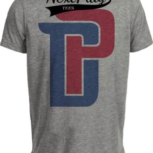 Detroit Pistons Retro Basketball Bold Artwork Heather Gray Sublimated T-Shirt