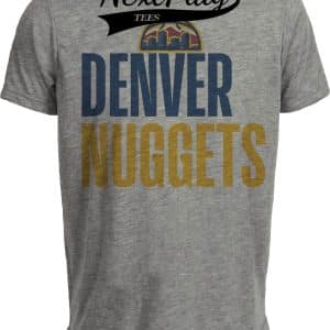 Denver Nuggets Retro Basketball Classic Artwork Heather Gray Sublimated T-Shirt