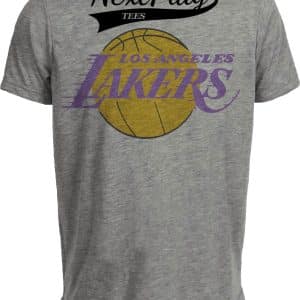 Los Angeles Lakers Retro Basketball 1975 Artwork Heather Gray Sublimated T-Shirt