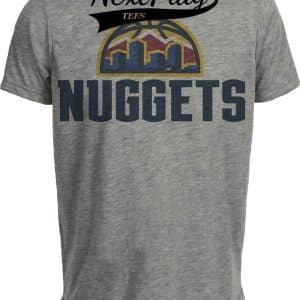 Denver Nuggets Retro Basketball Heritage Artwork Heather Gray Sublimated T-Shirt
