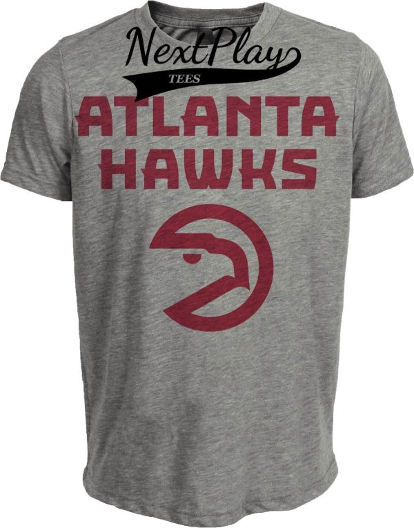 Atlanta Hawks Exclusive Retro Basketball 1985 Artwork Heather Gray Sublimated T-Shirt