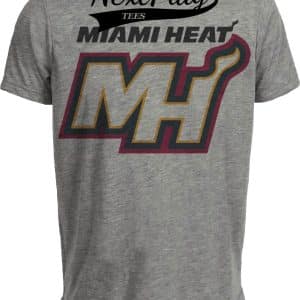 Miami Heat Retro Basketball 1993 Artwork Heather Gray Sublimated T-Shirt