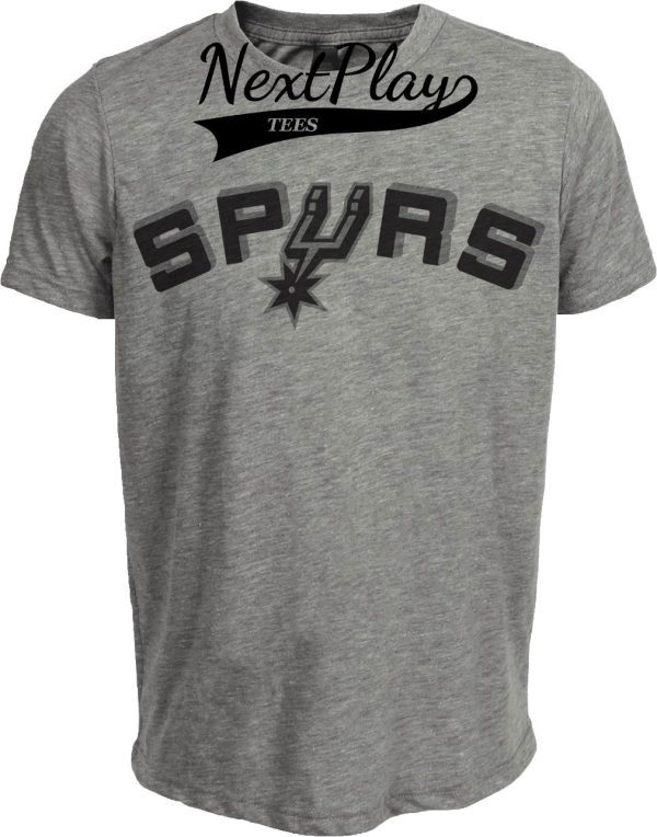 San Antonio Spurs Retro Basketball 1990 Artwork Heather Gray Sublimated T-Shirt