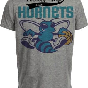 Charlotte Hornets Retro Basketball Pre-Season 1988 Artwork Heather Gray Sublimated T-Shirt
