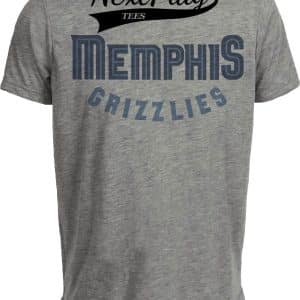 Memphis Grizzlies Retro Basketball 2001 Artwork Heather Gray Sublimated T-Shirt