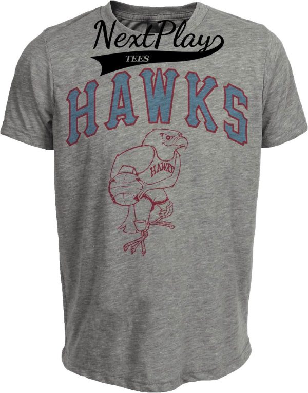 Atlanta Hawks Retro Basketball 1967 Artwork Heather Gray Sublimated T-Shirt