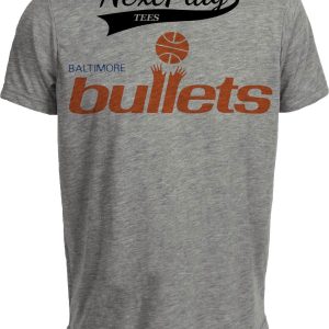 Baltimore Bullets Retro Basketball 1968 Artwork Heather Gray Sublimated T-Shirt