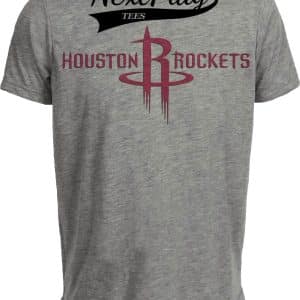 Houston Rockets Retro Basketball 2003 Artwork Heather Gray Sublimated T-Shirt