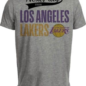 Los Angeles Lakers Retro Basketball 1974 Artwork Heather Gray Sublimated T-Shirt
