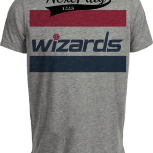 Washington Wizards Retro Basketball Jersey Artwork Heather Gray Sublimated T-Shirt