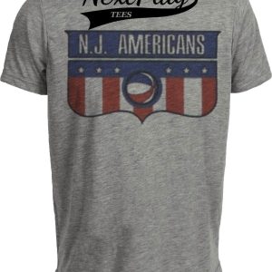 Brooklyn New Jersey Americans Nets Basketball 1967 Artwork Heather Gray Sublimated T-Shirt