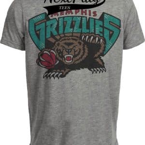 Memphis Grizzlies Retro Basketball 1995 Artwork Heather Gray Sublimated T-Shirt