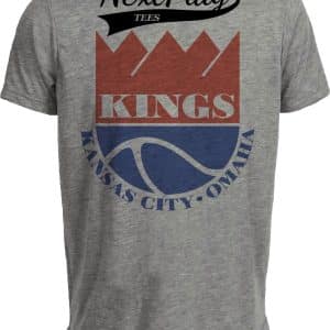 Sacramento Kansas City Omaha Kings Retro Basketball 1974 Artwork Heather Gray Sublimated T-Shirt