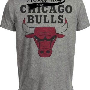 Chicago Bulls Retro Basketball 1968 Artwork Heather Gray Sublimated T-Shirt