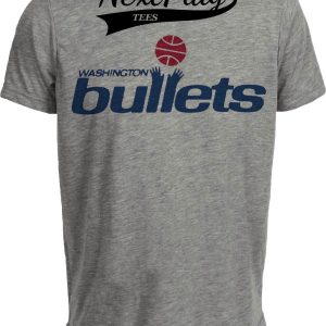 Washington Bullets Wizards Retro Basketball 1975 Artwork Heather Gray Sublimated T-Shirt