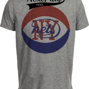 Brooklyn New York Nets Retro Basketball 1972 Artwork Heather Gray Sublimated T-Shirt
