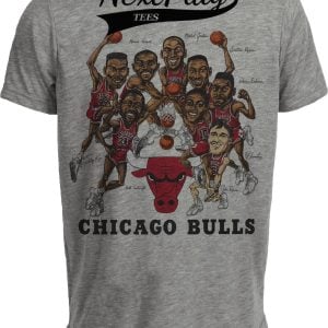 Chicago Bulls Team Michael Jordan Retro Basketball 1992 Artwork Gray Sublimated T-Shirt
