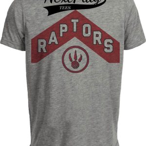 Toronto Raptors Retro Basketball Jersey Lettering Artwork Heather Gray Sublimated T-Shirt