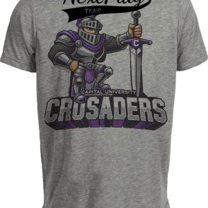 Capital Crusaders Exclusive Retro 1975 Artwork Heather Gray Sublimated T-Shirt