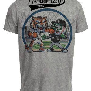 Detroit Tigers vs. Chicago White Sox Exclusive Retro Rivalries Baseball Artwork Heather Gray Sublimated T-Shirt
