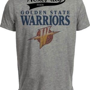 Golden State Warriors Retro Basketball 1998 Artwork Heather Gray Sublimated T-Shirt