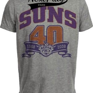 Phoenix Suns Retro Basketball 40th Anniversary Artwork Heather Gray Sublimated T-Shirt