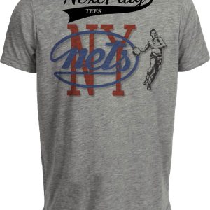 Brooklyn New York Nets Retro Basketball 1968 Artwork Heather Gray Sublimated T-Shirt
