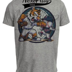Detroit Tigers vs. Minnesota Twins Exclusive Retro Rivalries Baseball Artwork Heather Gray Sublimated T-Shirt