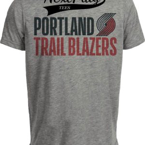 Portland Trailblazers Retro Basketball 1981 Artwork Heather Gray Sublimated T-Shirt