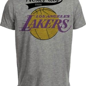Los Angeles Lakers Retro Basketball 1972 Artwork Heather Gray Sublimated T-Shirt