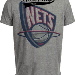 Brooklyn New Jersey Nets Retro Basketball 1997 Artwork Heather Gray Sublimated T-Shirt