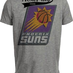 Phoenix Suns Retro Basketball 1992 Artwork Heather Gray Sublimated T-Shirt