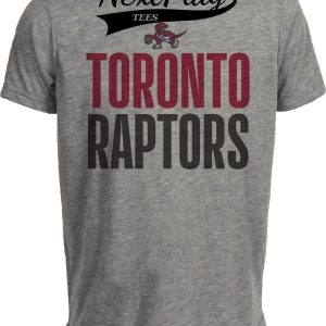 Toronto Raptors Retro Basketball Bold Artwork Heather Gray Sublimated T-Shirt
