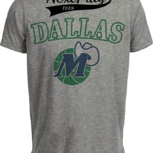 Dallas Mavericks Retro Basketball 1985 Artwork Heather Gray Sublimated T-Shirt