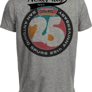 San Antonio Spurs Retro Basketball 1996 Artwork Heather Gray Sublimated T-Shirt