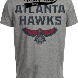 Atlanta Hawks Retro Basketball Exclusive 2002 Artwork Heather Gray Sublimated T-Shirt