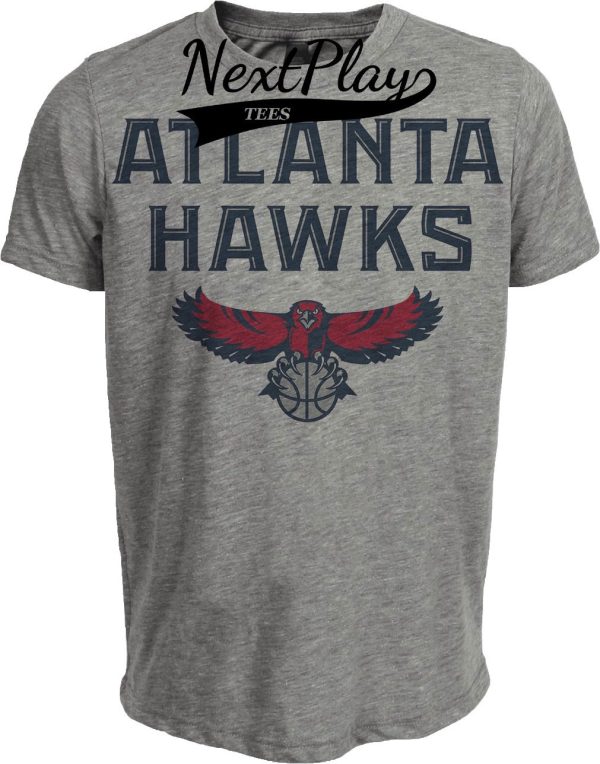 Atlanta Hawks Retro Basketball Exclusive 2002 Artwork Heather Gray Sublimated T-Shirt