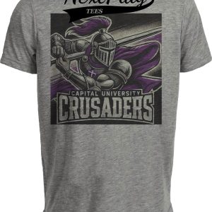 Capital Crusaders Exclusive Retro 1989 Artwork Heather Gray Sublimated T-Shirt