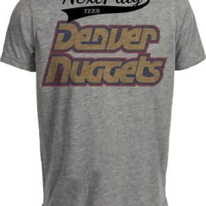 Denver Nuggets Retro Basketball 1994 Artwork Heather Gray Sublimated T-Shirt