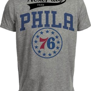 Philadelphia 76ers Retro Basketball 1986 Artwork Heather Gray Sublimated T-Shirt